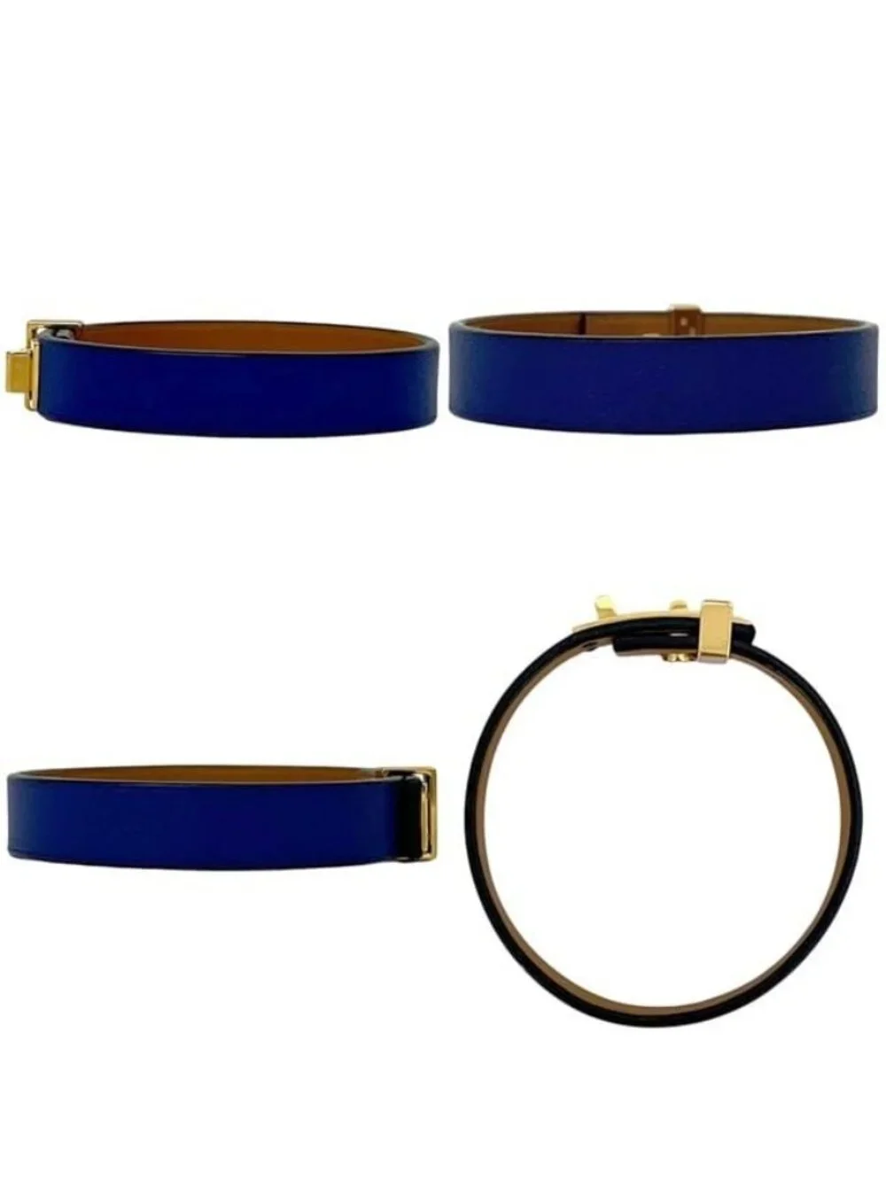 Hermes Bracelet Mini Dog Navy Swift Leather